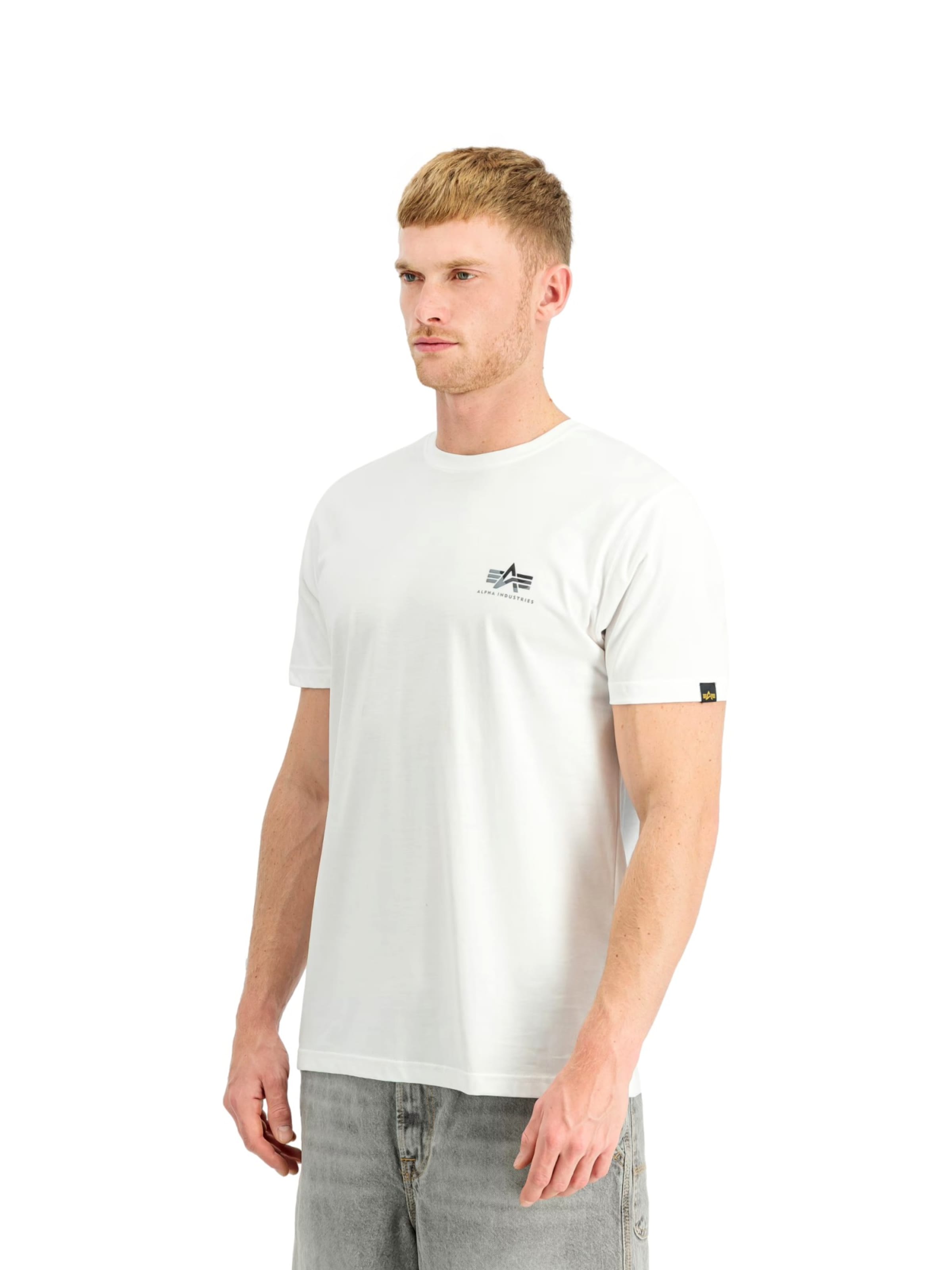 Maglietta 'Camo Print' di ALPHA INDUSTRIES in bianco: frontale