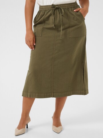 KAFFE CURVE Skirt 'KCnana Liah' in Green: front