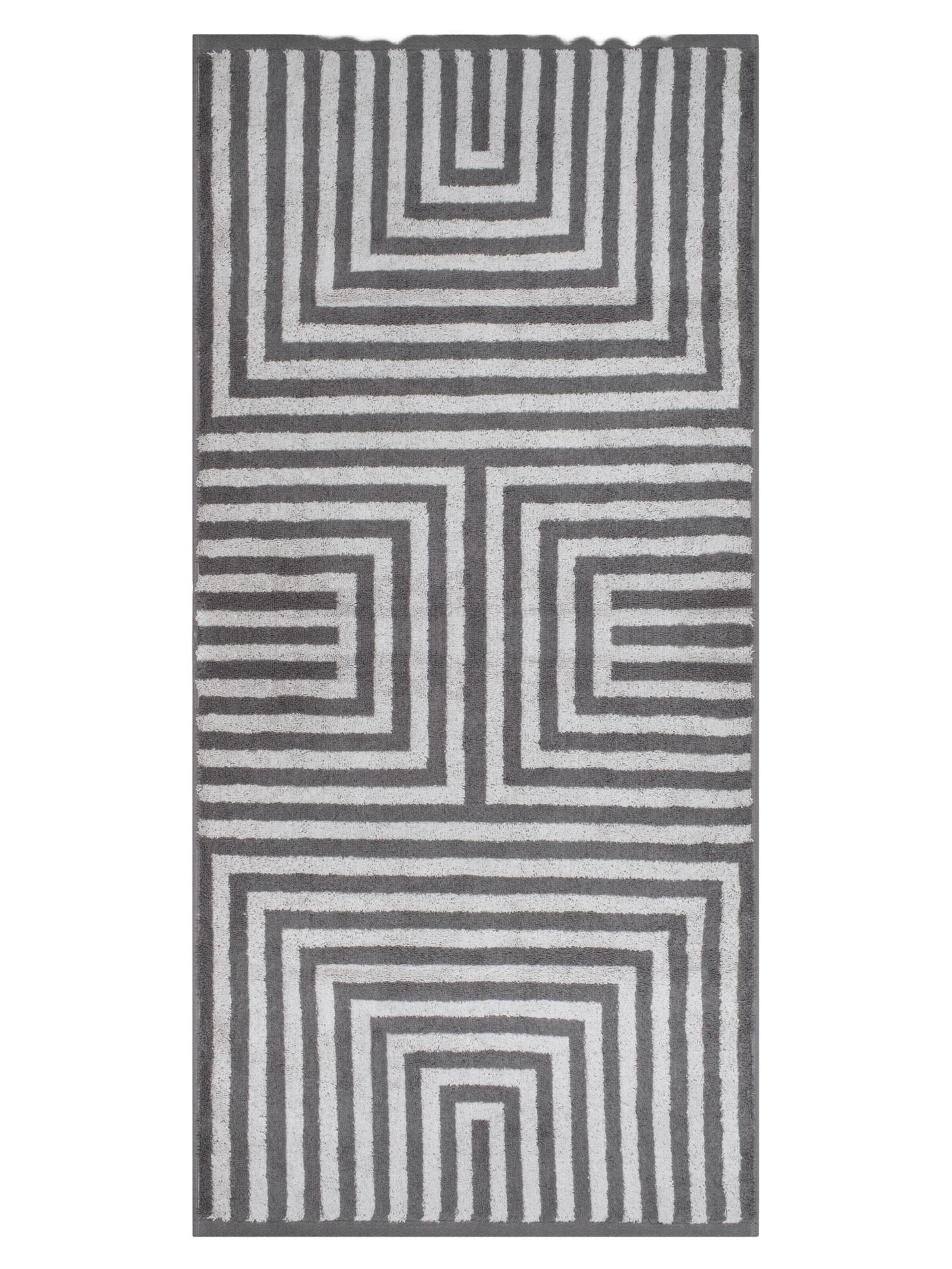 ROSS Towel 'Grafik' in Grey