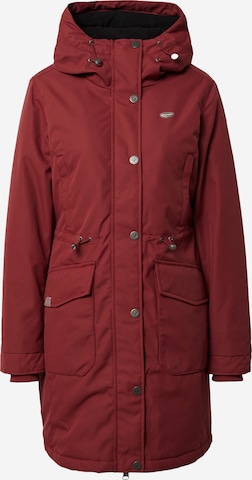 Parka mi-saison 'RELOVED REMAKE' Ragwear en rouge : devant