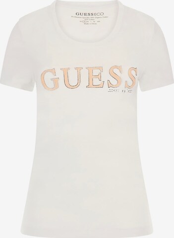 Tricou de la GUESS pe alb: față