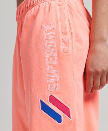 Superdry Loose fit Pants in Pink