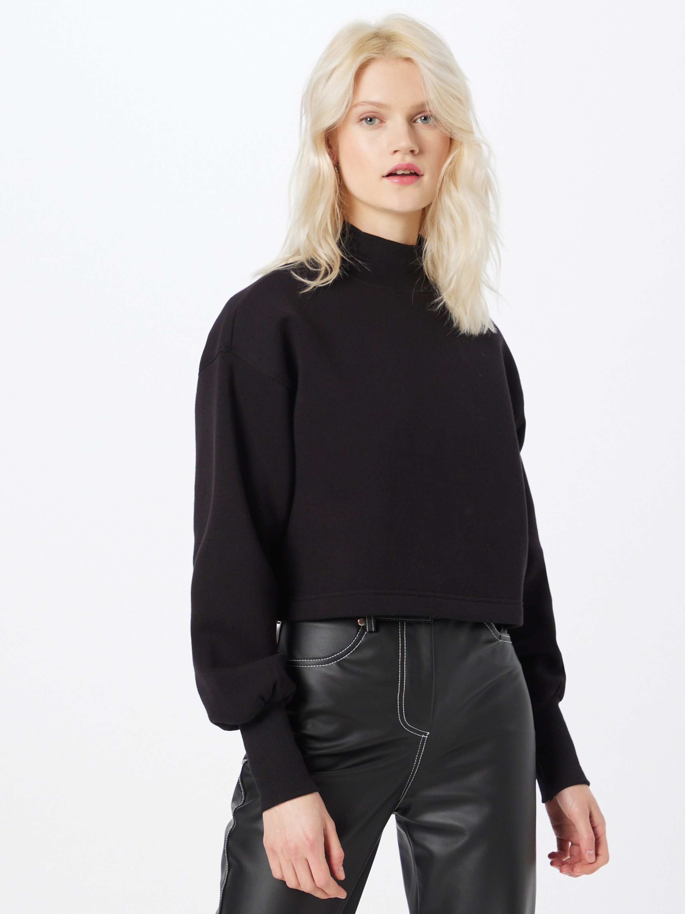 Frauen Sweat Gina Tricot Sweatshirt 'Sabina' in Schwarz - MX97285 Frauen Sweat Gina Tricot Sweatshirt 'Sabina' in Schwarz - MX97285