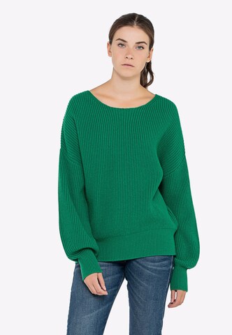 True Religion Sweter w kolorze zielony: przód