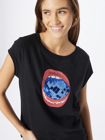 Coster Copenhagen - Camiseta 'Disco Lips' en negro