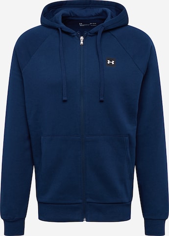 UNDER ARMOUR - Sudadera con cremallera deportiva 'Rival' en azul: frente