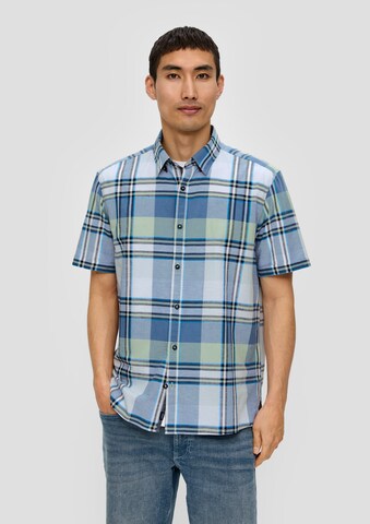 s.Oliver Regular Fit Hemd in Blau: Vorderseite