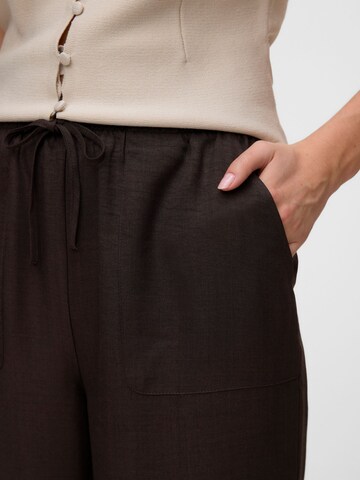 VERO MODA Wide leg Broek 'VMMelaney' in Bruin