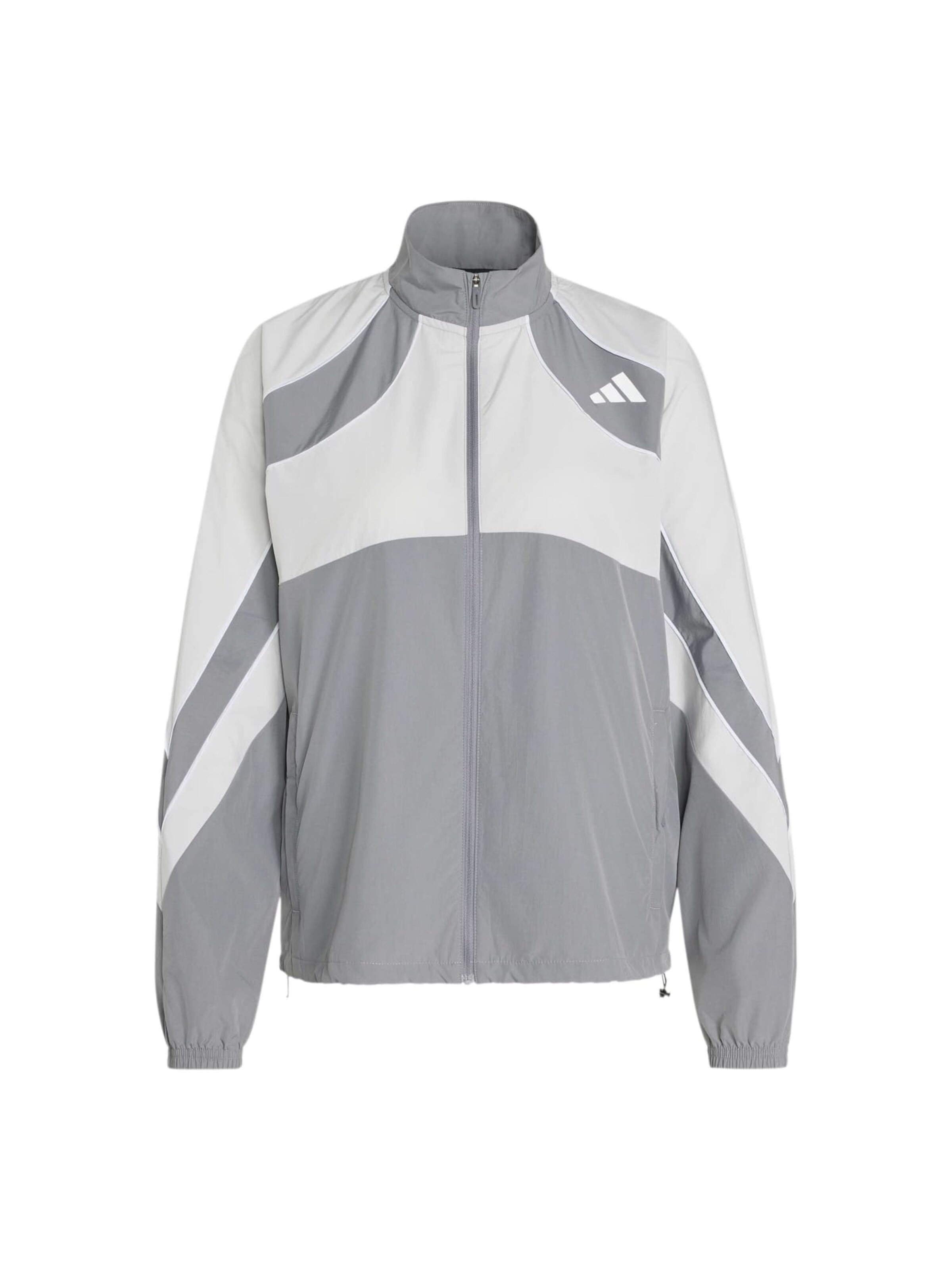 ADIDAS PERFORMANCE Urheilutakki 'ADIZERO A' värissä harmaa: etupuoli