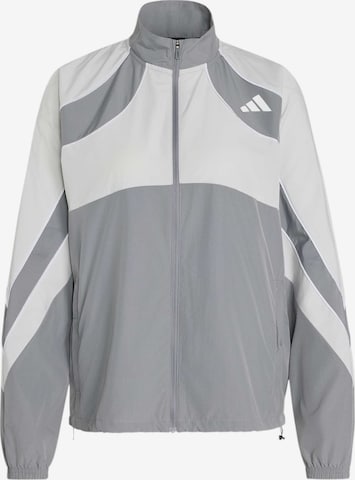 ADIDAS PERFORMANCE Urheilutakki 'ADIZERO A' värissä harmaa: etupuoli