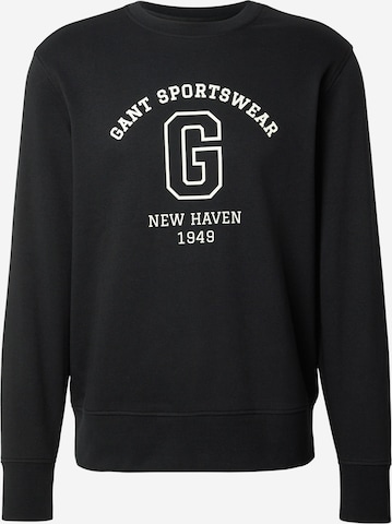 GANTSweater majica - crna boja: prednji dio