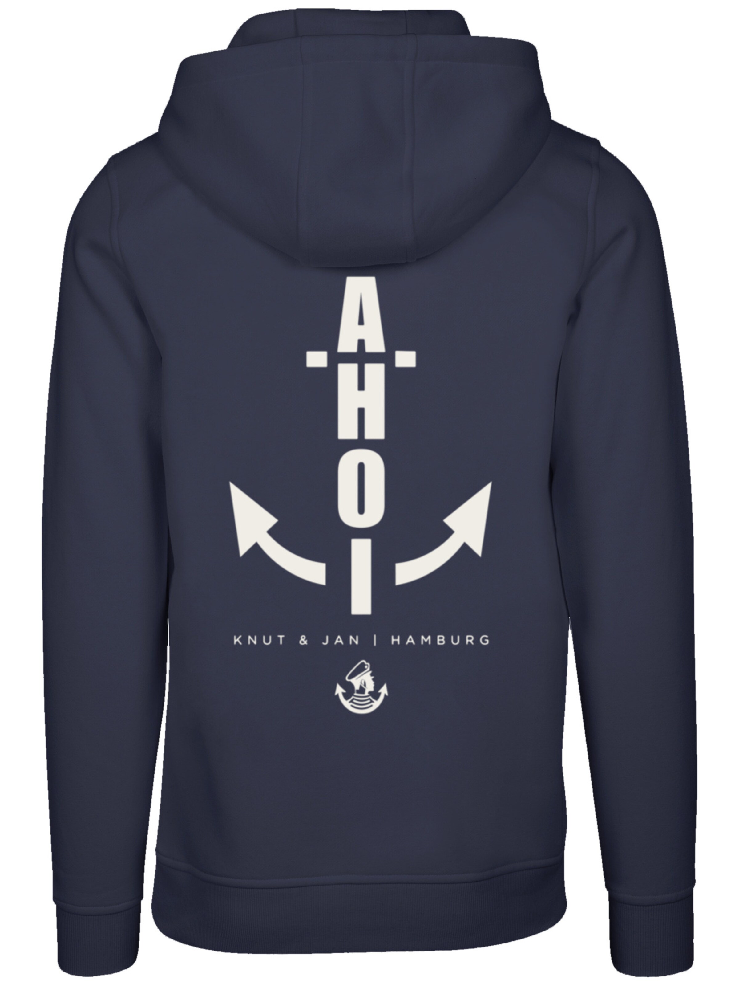 Sweat-shirt 'Ahoi Anker Knut & Jan Hamburg' F4NT4STIC en bleu