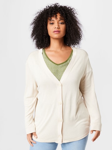 Tom Tailor Women + Knit Cardigan in Beige: front