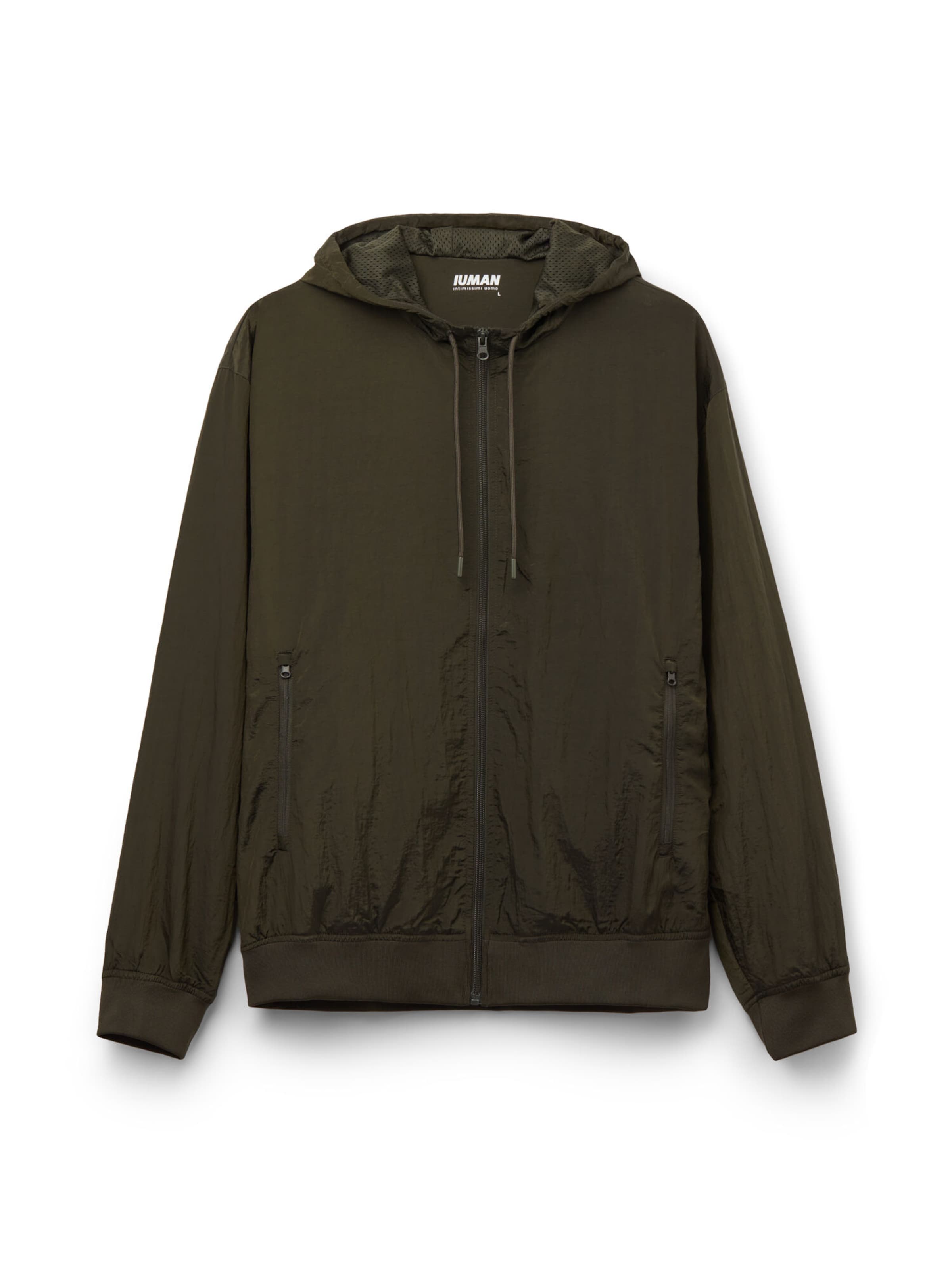 IUMAN Intimissimi Uomo Between-Season Jacket in Green: front