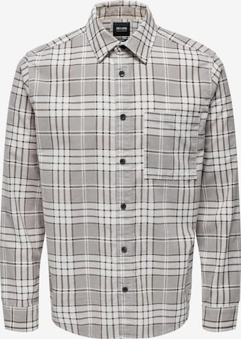 Only & Sons - Regular Fit Camisa 'LEO' em cinzento: frente