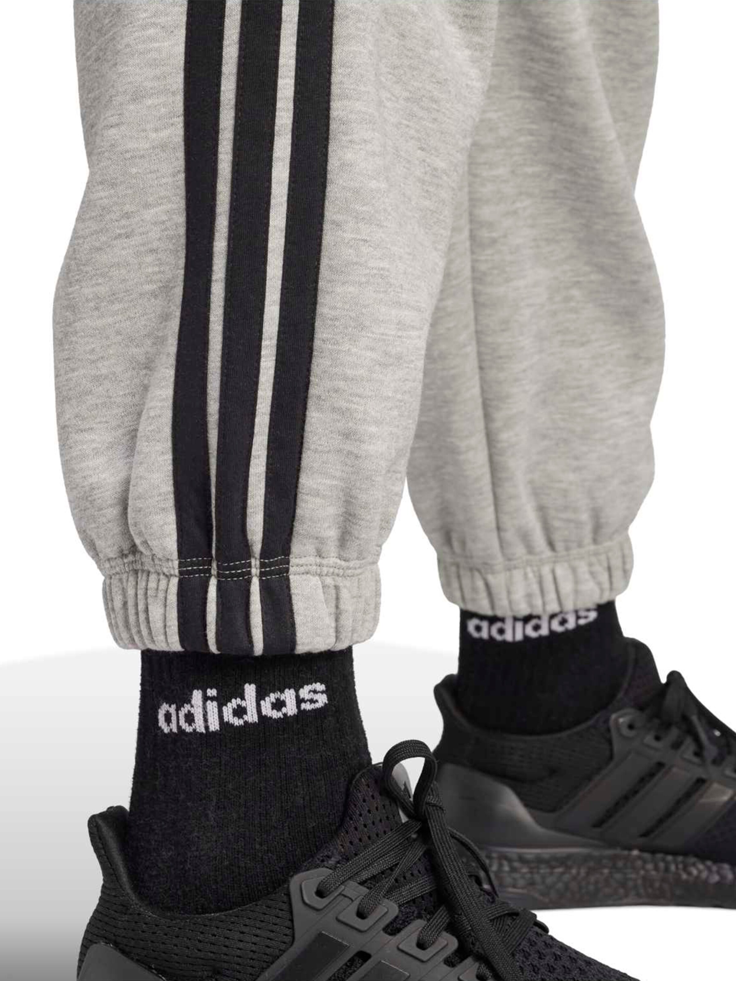 ADIDAS SPORTSWEAR Tapered Workout Pants 'Essentials' in Grey