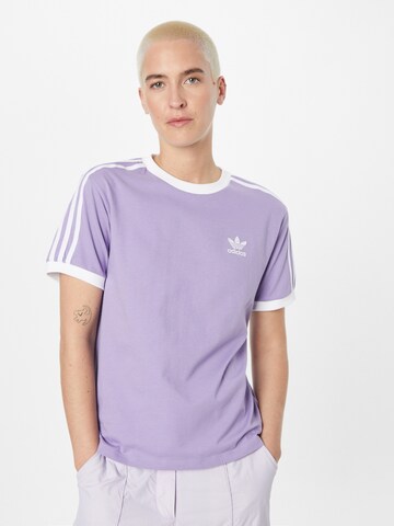 purpurinė ADIDAS ORIGINALS Marškinėliai 'Adicolor Classics 3-Stripes': priekis