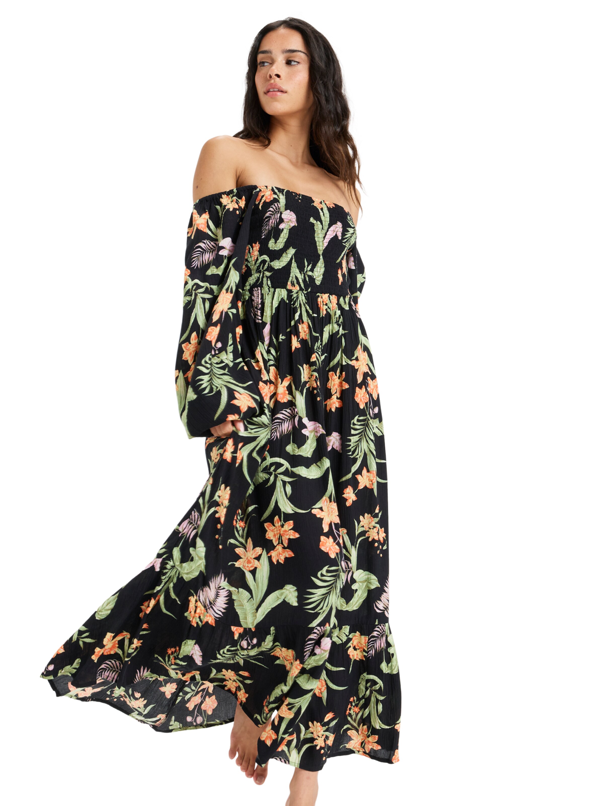 Robe 'Black Sands' ROXY en gris : devant