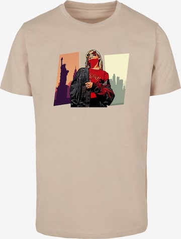 T-Shirt 'Grand Red Girl' Merchcode en beige : devant