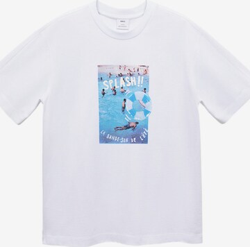 MANGO MAN T-shirt 'SPLASH' i vit: framsida