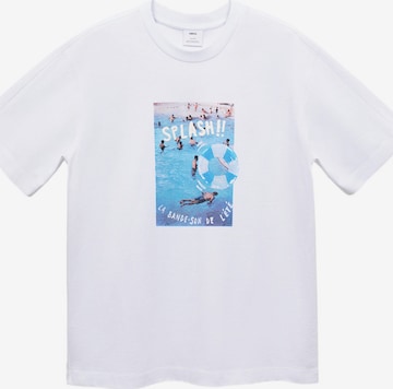 MANGO MAN T-shirt 'SPLASH' i vit: framsida