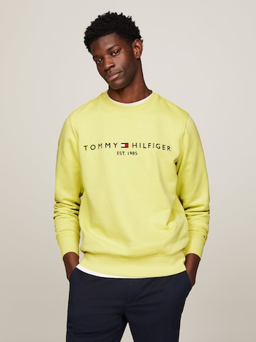 Sweat-shirt TOMMY HILFIGER en jaune : devant