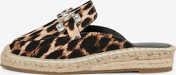 melns Lola Casademunt Ādas čības: no priekšpuses