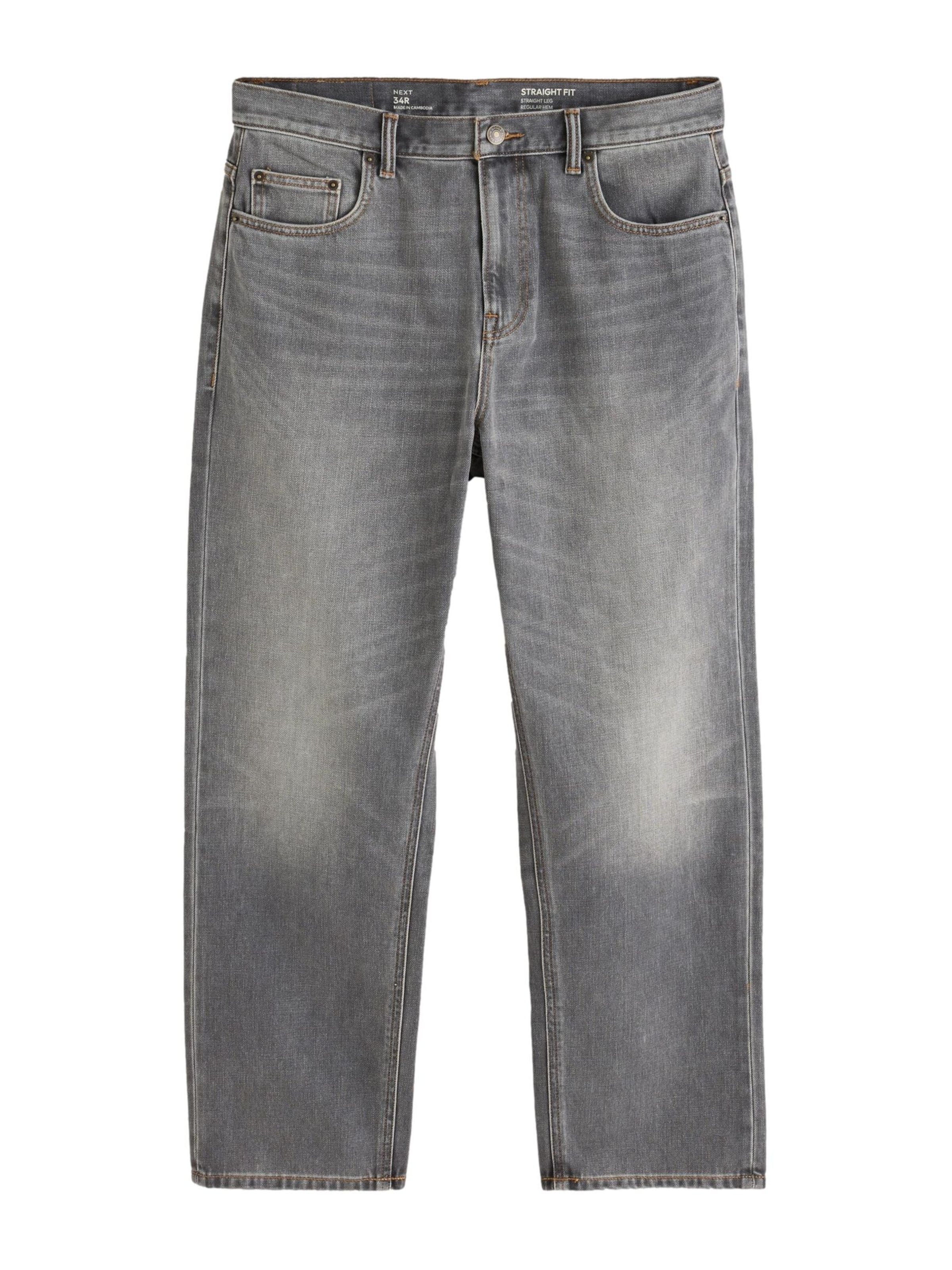 Next Regular Jeans i grå: framsida