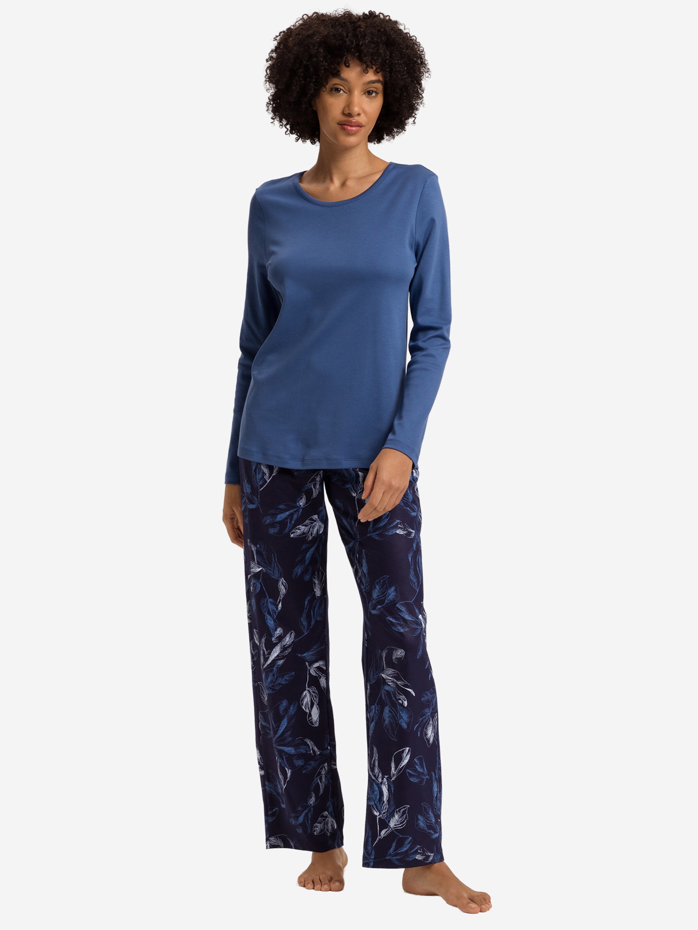 Hanro Pyjamabroek ' Loungy Nights ' in Blauw