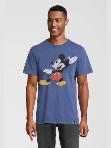 Recovered Shirt 'Mickey Mouse' in Blauw: voorkant