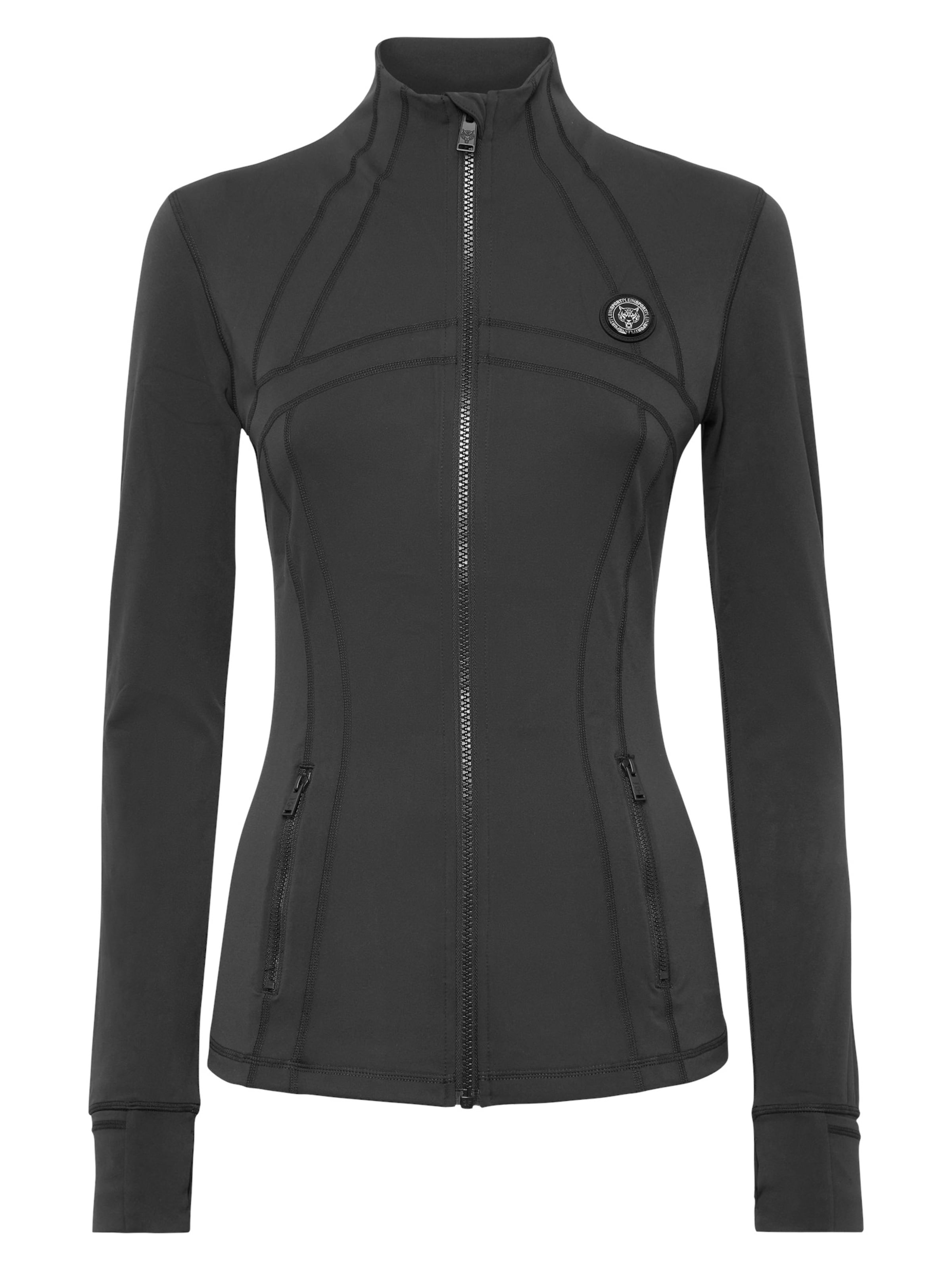 Plein Sport - Chaqueta polar en negro: frente