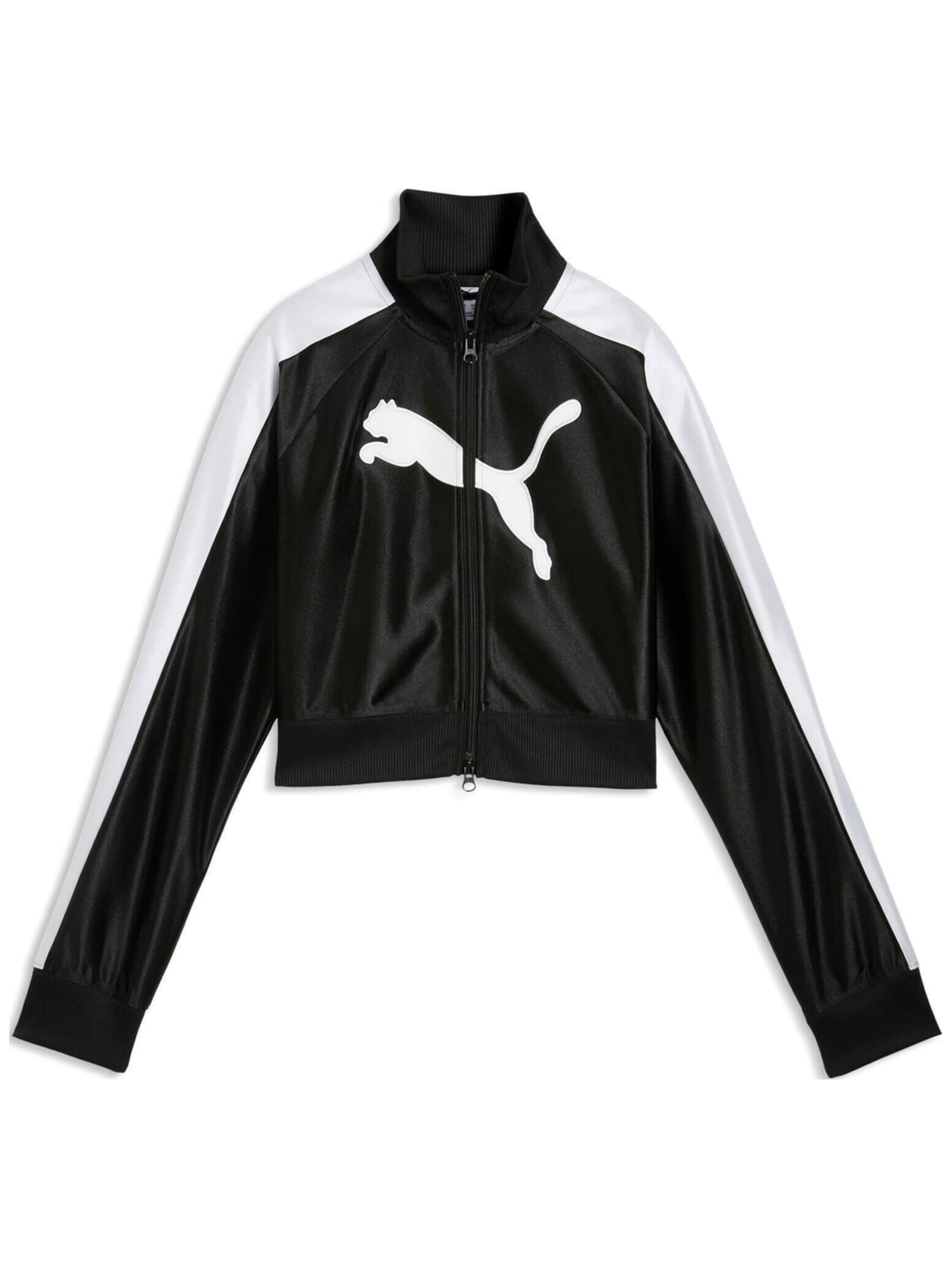PUMA - Chaqueta deportiva 'Future archive T7slim Cropped Track' en negro: frente
