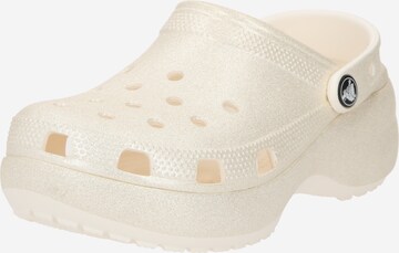 Crocs Pantofle 'Classic' – bílá: přední strana