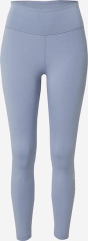 Skinny Pantalon de sport NIKE en bleu : devant