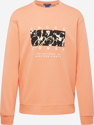 JACK & JONES Sweatshirt 'ARUBA' in Oranje: voorkant