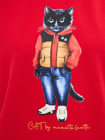 Cat e Lolette Shirts 'Sport Casual Cat' i rød