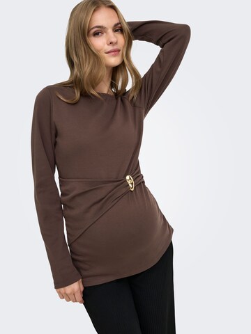 T-shirt 'OLMEVALYN' Only Maternity en marron