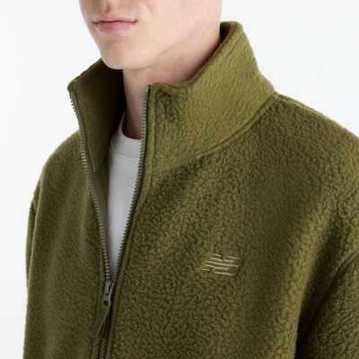 Giacca di pile 'High Pile Jacket' in XXL new balance di colore verde / verde scuro, Visualizzazione prodotti