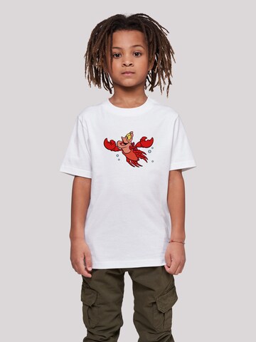 T-Shirt 'The Little Mermaid Sebastian Bubbles' F4NT4STIC en blanc : devant