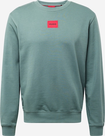 HUGO Red Sweatshirt 'Diragol' i grøn: forside