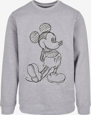 Felpa 'Mickey Mouse - Sketch' di ABSOLUTE CULT in grigio: frontale