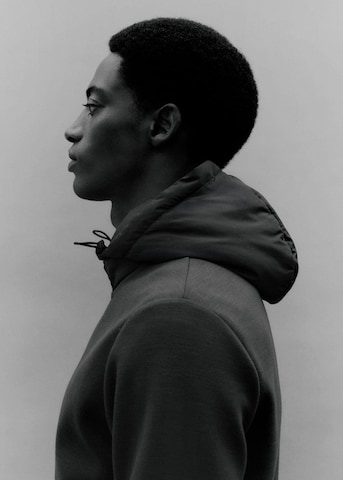 MANGO MAN Zip-Up Hoodie 'Barryh' in Brown