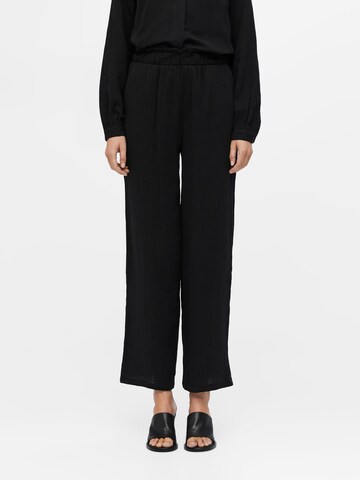 Wide leg Pantaloni 'CARINA' de la OBJECT pe negru: față