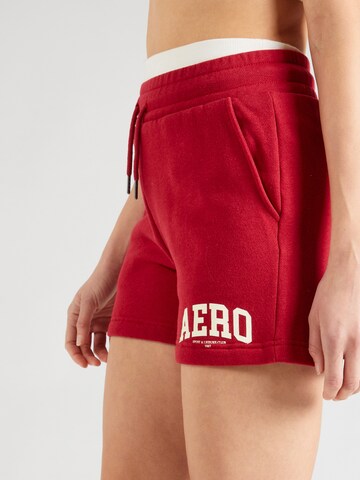 Regular Pantalon AÉROPOSTALE en rouge