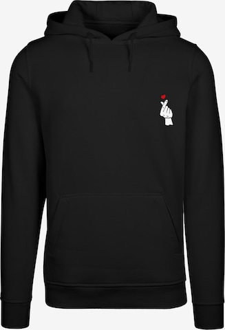 Sweat-shirt 'Love Sign 2.0' Mister Tee en noir : devant