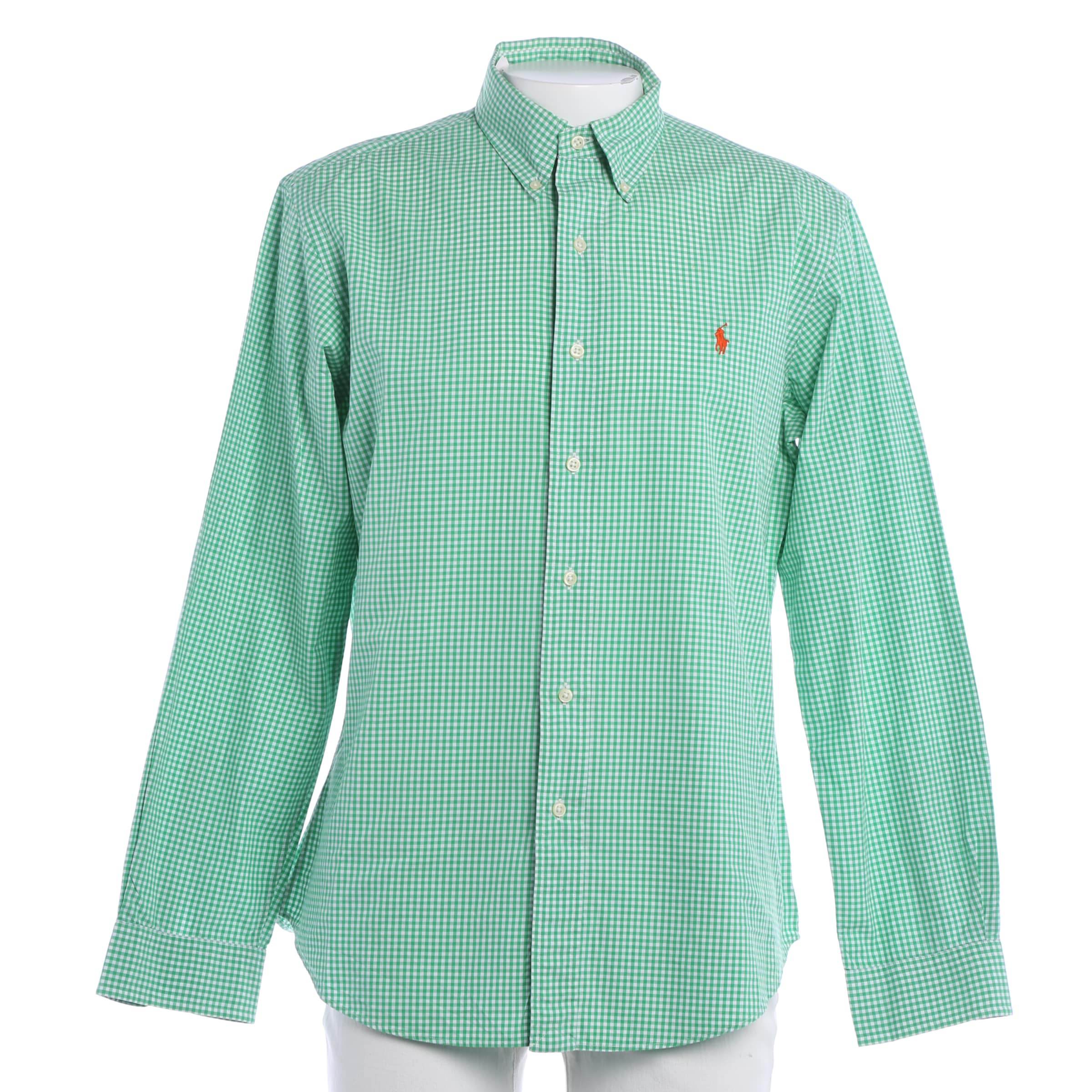 Polo Ralph Lauren Freizeithemd / Shirt / Polohemd langarm L in Grün: Vorderseite