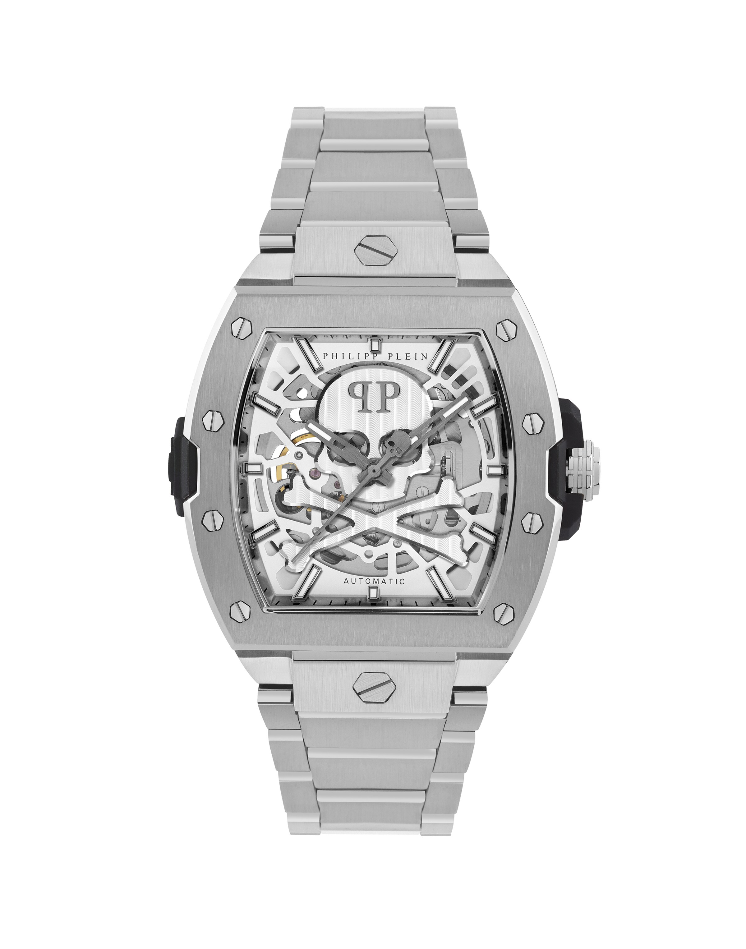 Montre à affichage analogique Philipp Plein en argent : devant