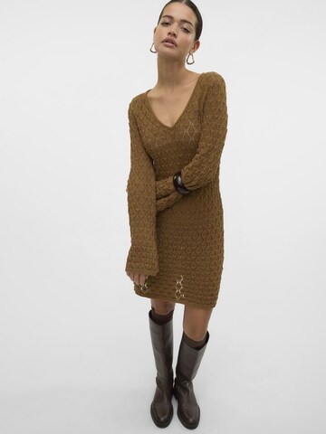 VERO MODA Strikkjole 'VMRani' i brun