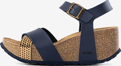 Bayton Sandaler med rem 'Minorque' i navy / guld, Produktvisning