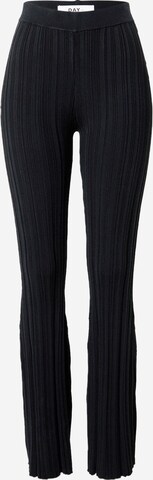 DAY BIRGER ET MIKKELSEN Flared Trousers 'Connor' in Black: front